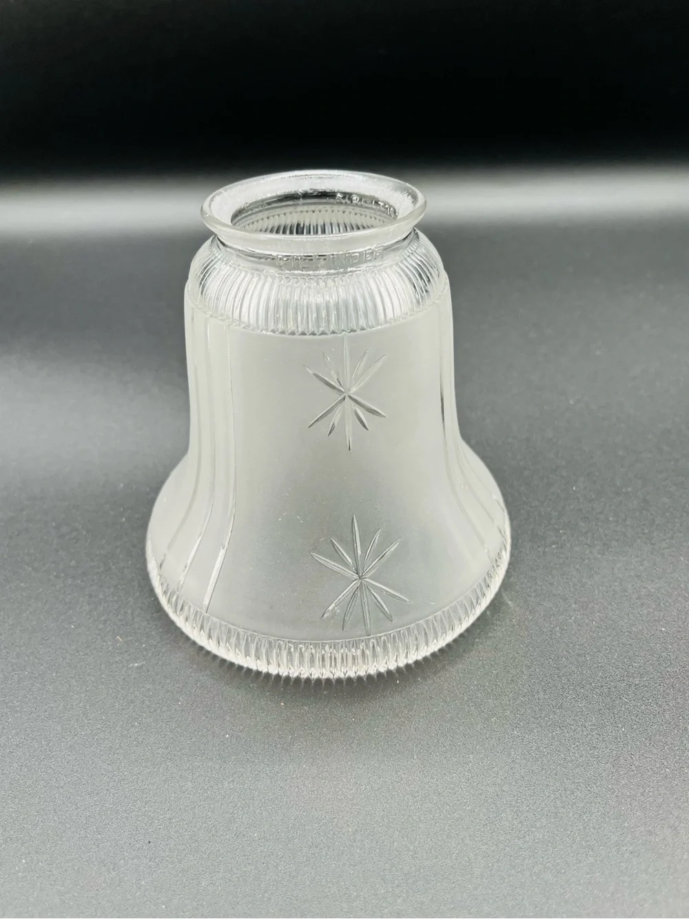 Frosted Glass Lamp Shade with Star Etchings